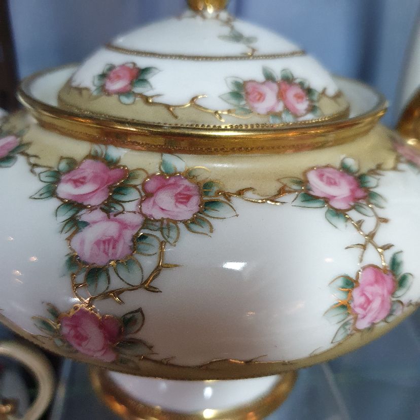 Hand Painted Noritake Tea Set - Image 4