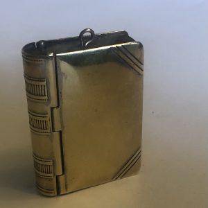 Victorian/Edwardian Brass Postage Stamp Book and Vesta Case