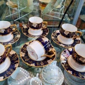 Royal Crown Derby 'Vine Cobalt' Coffee Cans