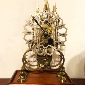 Skeleton Fusee Mantel clock